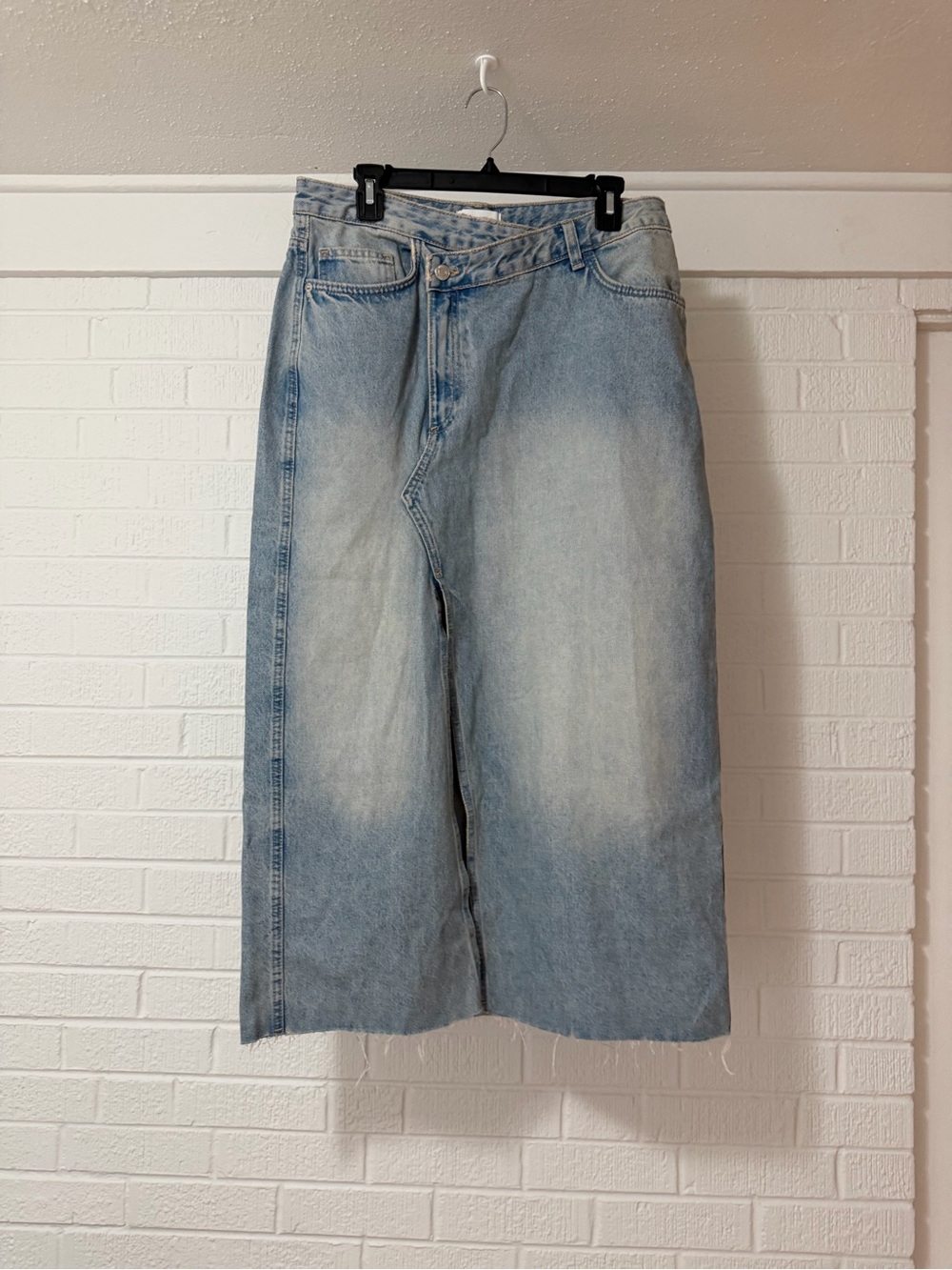 Zara Light Blue Denim Bootcut Skirt